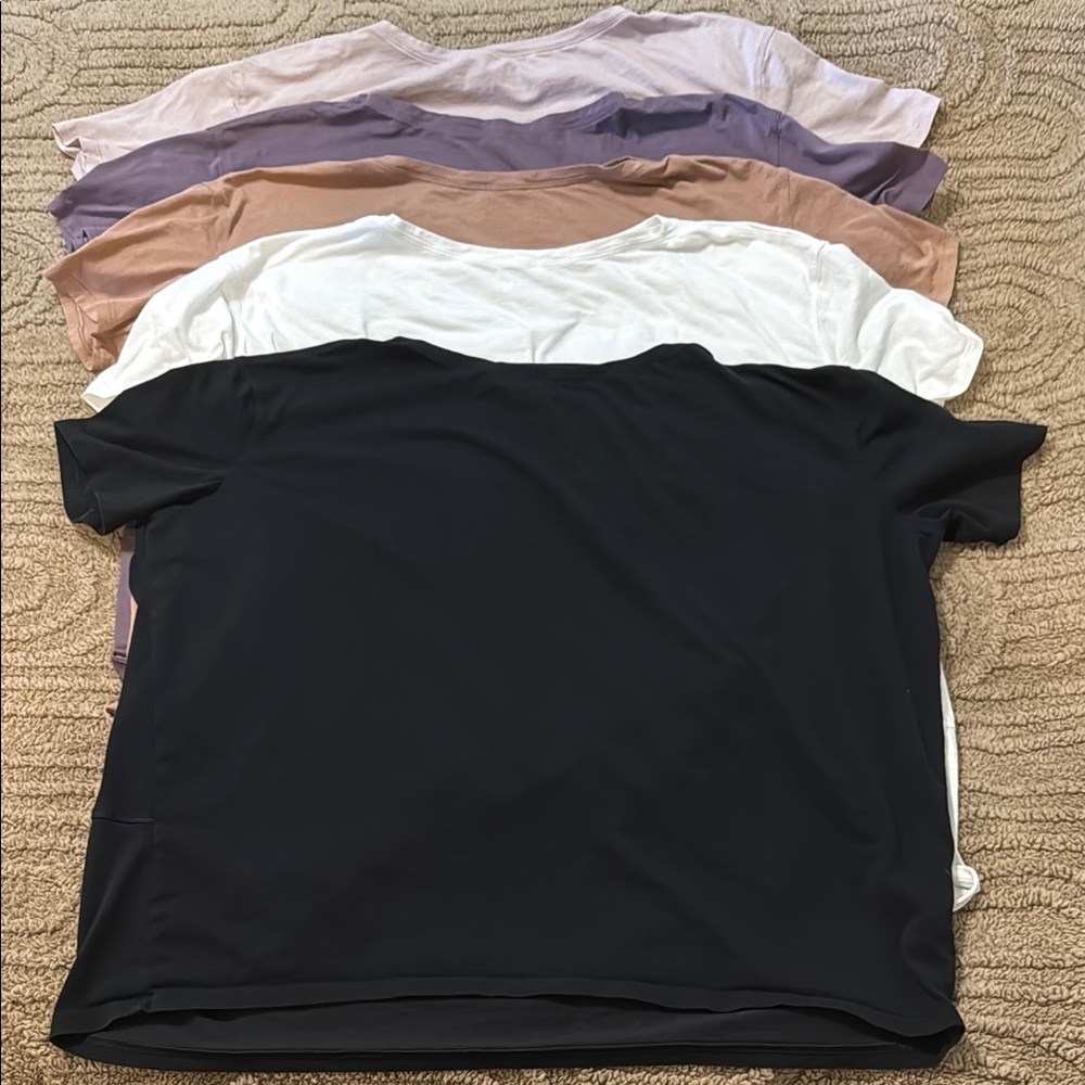 Lot of 5 CRZ Yoga Pima Cotton Athletic T-shirts size Medium